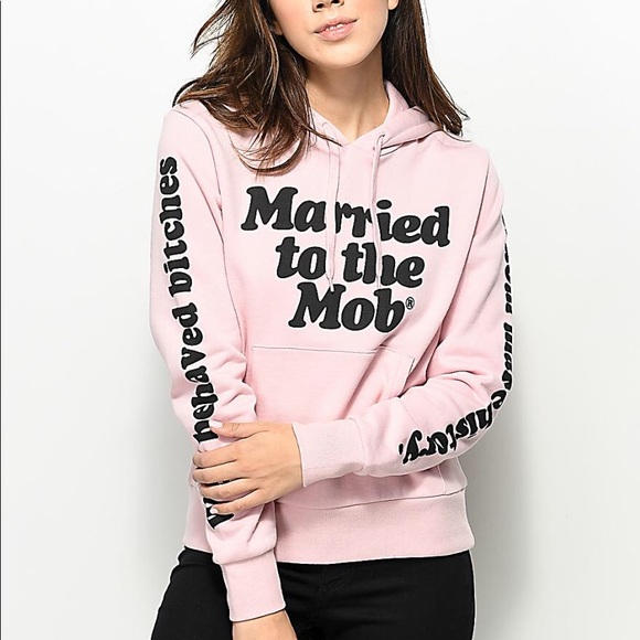Married to the Mob Tops - MTTB pink hoodie 💞